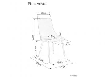 Piano B velvet szék