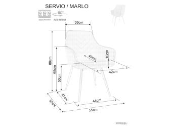 Servio velvet szék