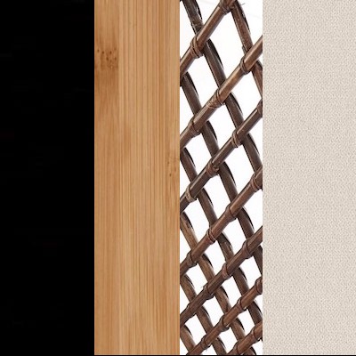 fekete/bambusz/barna rattan/tap 61