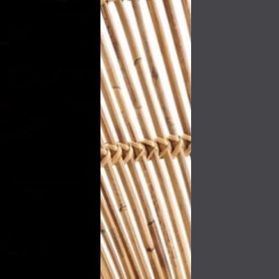 fekete/natur rattan/sötét szürke