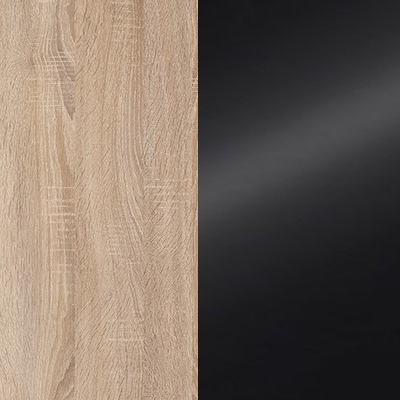 világos sonoma tölgy/fényes fekete