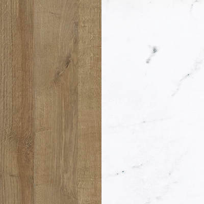 riviera tölgy/fehér márványhatás