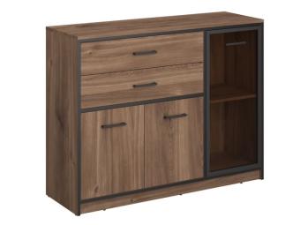 Mebelbos meble Amber 2 KOM2D1W2S komód - castello tölgy/fekete Elemes nappali bútorok