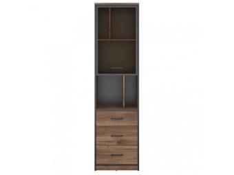 Mebelbos meble Amber 2 REG1W3S vitrin - castello tölgy/fekete Elemes nappali bútorok