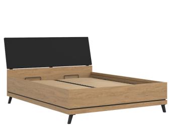 Liveo meble Ate AT-15/120SP franciaágy - kő tölgy/fekete Elemes nappali bútorok