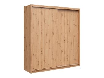 BRW Meble Aura 200 tolóajtós gardróbszekrény - artisan tölgy Hálószoba