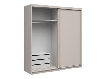 BRW Meble Aura 200 tolóajtós gardróbszekrény konténerrel - kasmir/artisan tölgy Hálószoba