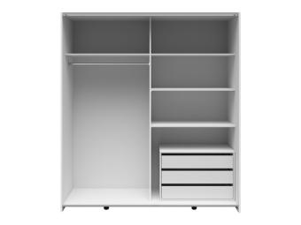 BRW Meble Aura light 170 tolóajtós gardróbszekrény - grafit/artisan tölgy/grafit Hálószoba