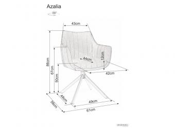 Signal meble Azalia velvet szék - fekete/bluvel 19 Étkező