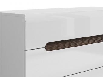 BRW Meble Azteca trio KOM4S komód - fehér/fényes fehér Elemes nappali bútorok