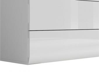 BRW Meble Azteca trio KOM4S komód - fehér/fényes fehér Elemes nappali bútorok