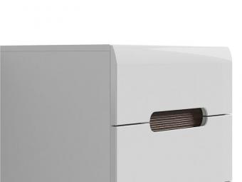 BRW Meble Azteca trio KOM5S komód - fehér/fényes fehér Elemes nappali bútorok