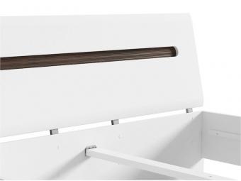 BRW Meble Azteca trio LOZ160 franciaágy keret - fehér/fényes fehér Elemes nappali bútorok