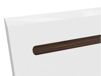 BRW Meble Azteca trio LOZ160 franciaágy keret - fehér/fényes fehér Elemes nappali bútorok