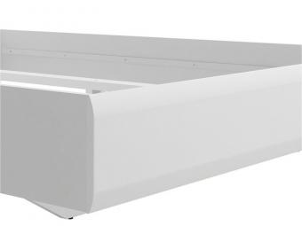 BRW Meble Azteca trio LOZ160 franciaágy keret - fehér/fényes fehér Elemes nappali bútorok