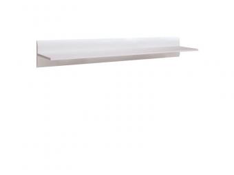 BRW Meble Azteca trio POL2/11 fali polc - fehér/fényes fehér Elemes nappali bútorok