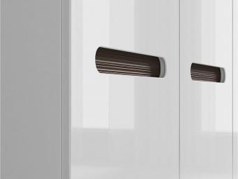 BRW Meble Azteca trio SZF3D gardróbszekrény - fehér/fényes fehér Elemes nappali bútorok