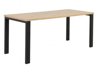 BRW Meble Berg 130/180 étkezőasztal - fekete/artisan tölgy Étkező
