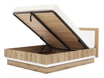 Liveo meble Besto BT-12/180SP franciaágykeret  - evoke tölgy/alpesi fehér Elemes nappali bútorok