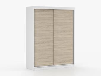 Idzczak meble Bono 04/160 tolóajtós gardróbszekrény - fehér/világos sonoma tölgy Hálószoba