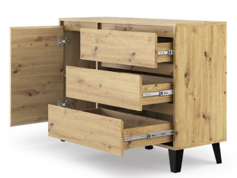 Mebelbos meble Borg KOM1D3S komód - artisan tölgy Elemes nappali bútorok