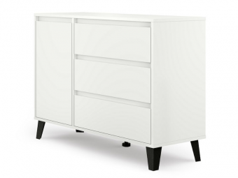 Mebelbos meble Borg KOM1D3S komód - fehér Elemes nappali bútorok