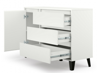 Mebelbos meble Borg KOM1D3S komód - fehér Elemes nappali bútorok