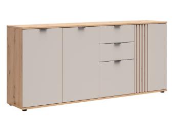 BRW Meble Brevas KOM4D2S komód - artisan tölgy/kasmir Elemes nappali bútorok