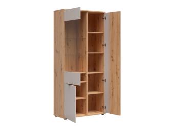 BRW Meble Brevas REG2D1W vitrin - artisan tölgy/kasmir Elemes nappali bútorok