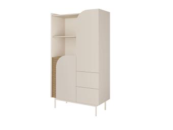 Jurek meble Carmen 04 polcos szekrény - macadamia/tavaszi tölgy Elemes nappali bútorok