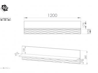 Clermont 12 fali polc