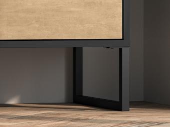 ML Meble Colt 04 polcos szekrény - fekete/craft arany/stal Elemes ifjúsági bútorok