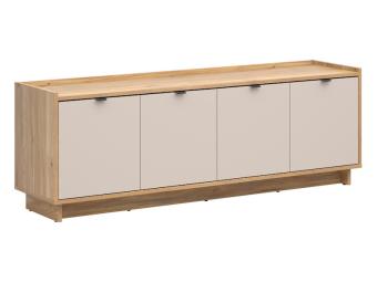 BRW Meble Dalva REGTV4D TV állvány - mauvella tölgy/kasmir Elemes nappali bútorok