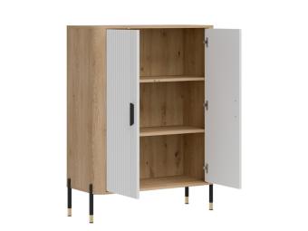 Liveo meble Dante DT-11 komód - fekete/cremona tölgy/fehér/fekete Elemes nappali bútorok