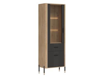 Liveo meble Dante DT-13 vitrin - fekete/cremona tölgy/antracit/fekete Elemes nappali bútorok