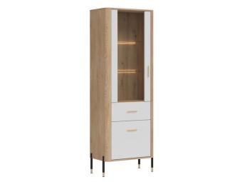 Liveo meble Dante DT-13 vitrin - fekete/cremona tölgy/fehér/arany Elemes nappali bútorok