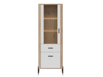 Liveo meble Dante DT-13 vitrin - fekete/cremona tölgy/fehér/fekete Elemes nappali bútorok