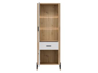 Liveo meble Dante DT-13 vitrin - fekete/cremona tölgy/fehér/fekete Elemes nappali bútorok