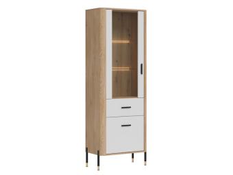 Liveo meble Dante DT-13 vitrin - fekete/cremona tölgy/fehér/fekete Elemes nappali bútorok
