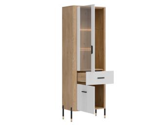 Liveo meble Dante DT-13 vitrin - fekete/cremona tölgy/fehér/fekete Elemes nappali bútorok