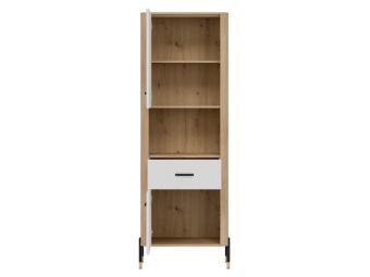 Liveo meble Dante DT-15 vitrin - fekete/cremona tölgy/fehér/fekete Elemes nappali bútorok