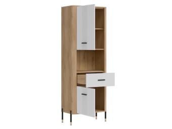 Liveo meble Dante DT-15 vitrin - fekete/cremona tölgy/fehér/fekete Elemes nappali bútorok