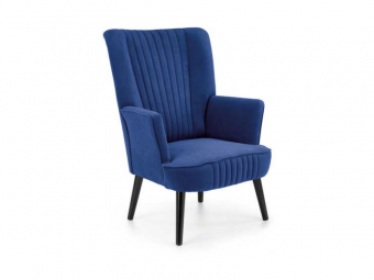 Halmar meble Delgado fotel - fekete/bluvel 86 Ülőgarnitúra