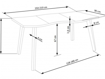 Dickson 150 MDF  étkezőasztal