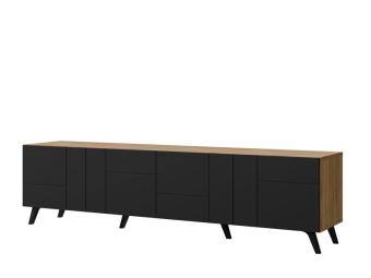 Restol Meble Diverse DITV-2 TV állvány - fekete fr-3 - craft arany Elemes nappali bútorok