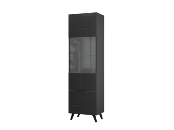 Restol Meble Diverse DIWI-1 vitrin - fekete fr-3 - fekete Elemes nappali bútorok