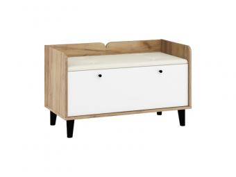 Meblocross meble Dolce DOL-22 cipősszekrény - craft arany/fényes fehér/madryt 912 Elemes nappali bútorok