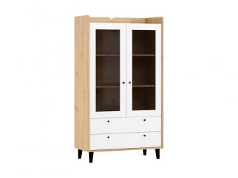 Meblocross meble Dolce DOL-26 vitrin - artisan tölgy/fényes fehér Elemes nappali bútorok