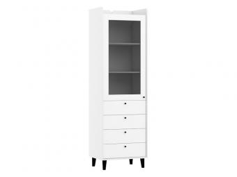 Meblocross meble Dolce DOL-27 vitrin - fehér/fényes fehér Elemes nappali bútorok