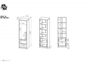 Drop 04 polcos szekrény